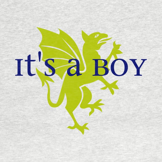 It's a Boy: Golden Dragon by TheDaintyTaurus